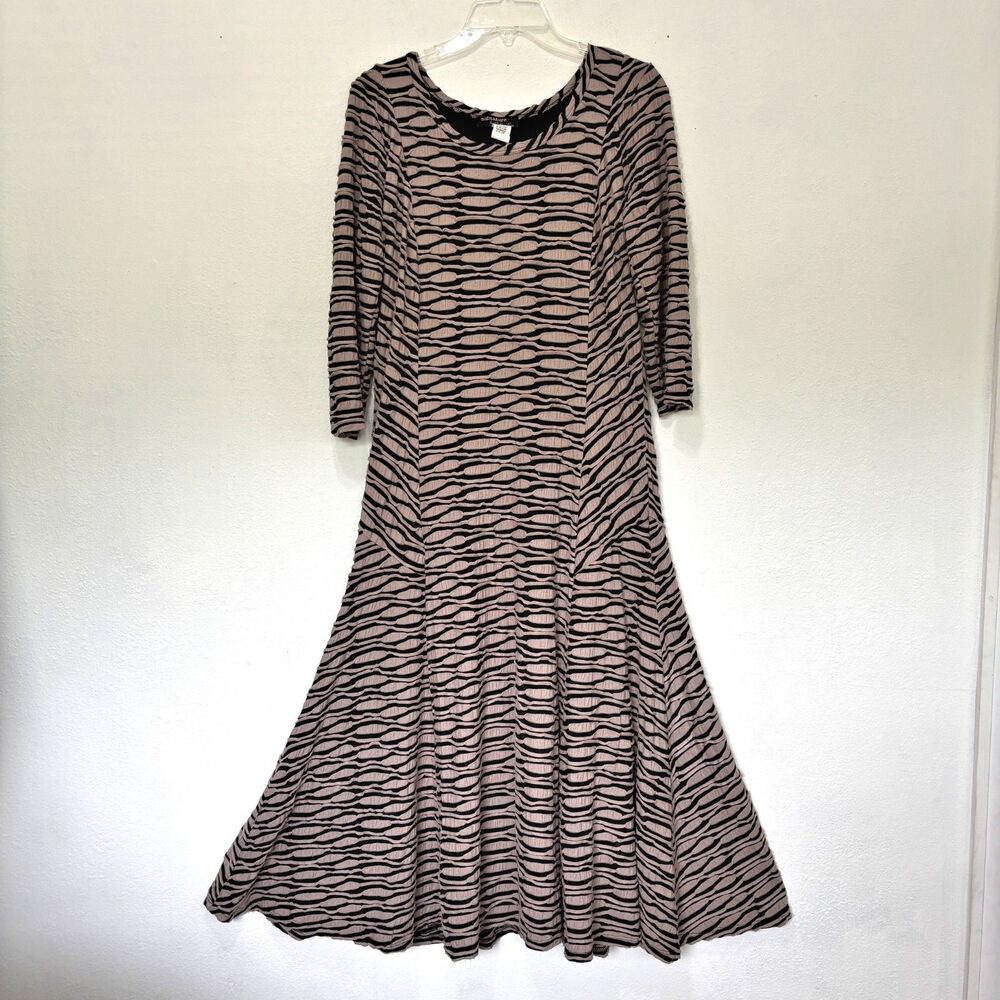 Robbie Bee Vintage Womens Old Money Preppy Midi Dress Large Quiet Luxury Capsule